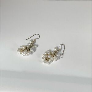 COPY🎉Host Pick🎉 Vintage Artisan Natural White Cultured Freshwater Pearl Earrings